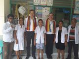 Agusto (far left) with WFP representatives in Timor-Leste
